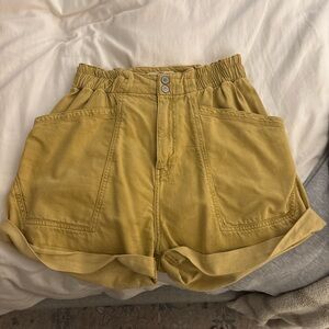 We The Free High Waist Mustard Shorts